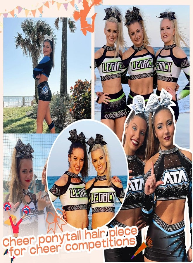 سيكيا وصلة شعر ذيل حصان للتشجيع من سيكيا، 18 بوصة، وصلة شعر مستقيمة للتشجيع، مثالية لمسابقات التشجيع والرقص والأزياء التنكرية، مظهر طبيعي ناعم للفتيات المراهقات، لون موكا ميلت - Image 4